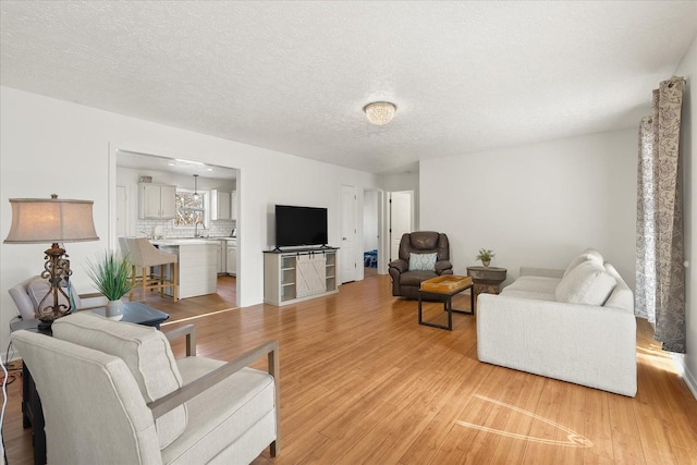 2720 Buckner Rd, Thompsons Station, TN 37179 - living area with light wood-type flooring and a textured ceiling