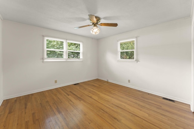 307 Mary Sharp Dr, Decherd, TN 37324 - empty room with plenty of natural light, light wood-type flooring, and a ceiling fan