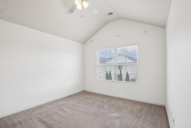 3927 Cannonsgate Ln, Murfreesboro, TN 37128 - carpeted empty room with vaulted ceiling and ceiling fan