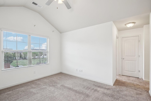 3927 Cannonsgate Ln, Murfreesboro, TN 37128 - empty room featuring carpet flooring, a ceiling fan, and lofted ceiling