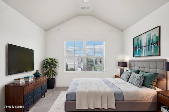 3927 Cannonsgate Ln, Murfreesboro, TN 37128 - bedroom featuring carpet floors and vaulted ceiling