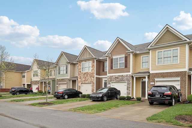 3927 Cannonsgate Ln, Murfreesboro, TN 37128 - craftsman inspired home with driveway, an attached garage, and a residential view