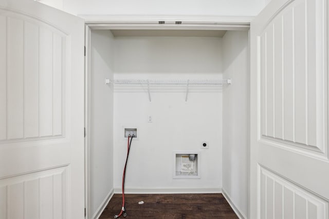 3927 Cannonsgate Ln, Murfreesboro, TN 37128 - washroom featuring hookup for a washing machine, dark wood finished floors, and electric dryer hookup
