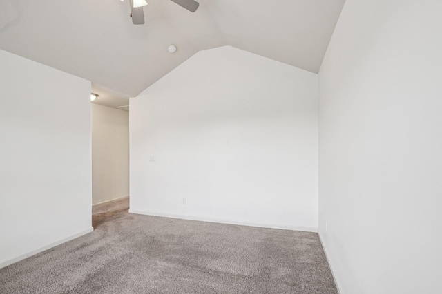 3927 Cannonsgate Ln, Murfreesboro, TN 37128 - spare room with a ceiling fan, carpet floors, and vaulted ceiling