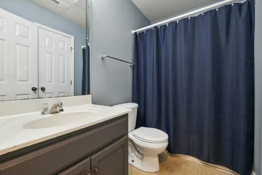 1604 Yarmouth Ct, Old Hickory, TN 37138 - bathroom with vanity, tile patterned floors, and a shower with curtain