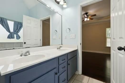 1604 Yarmouth Ct, Old Hickory, TN 37138 - full bath featuring double vanity and tile patterned flooring