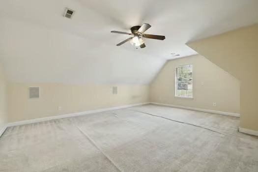 1604 Yarmouth Ct, Old Hickory, TN 37138 - additional living space featuring a ceiling fan, carpet, and lofted ceiling