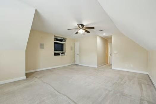 1604 Yarmouth Ct, Old Hickory, TN 37138 - additional living space featuring light carpet, ceiling fan, and lofted ceiling