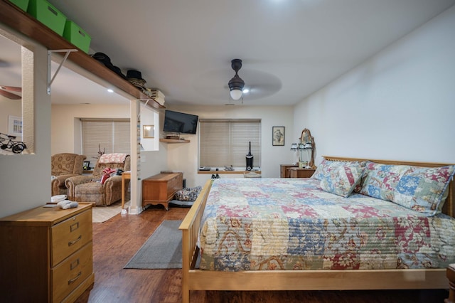 627 Eastbrook Rd, Estill Springs, TN 37330 - bedroom with wood finished floors and a ceiling fan