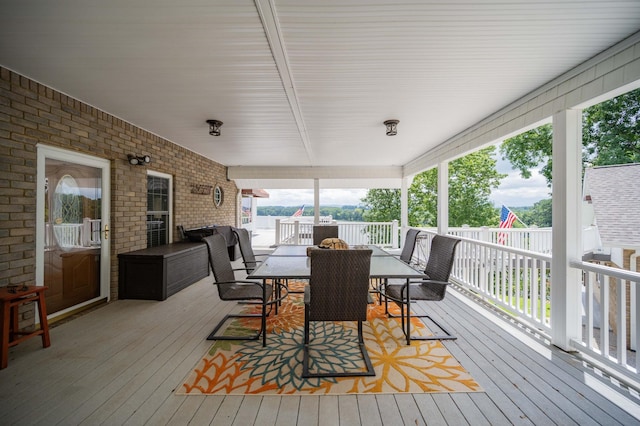 627 Eastbrook Rd, Estill Springs, TN 37330 - wooden deck with outdoor dining area