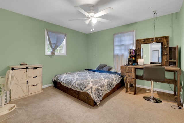 6685 Lynchburg Rd, Winchester, TN 37398 - carpeted bedroom featuring an office area and a ceiling fan