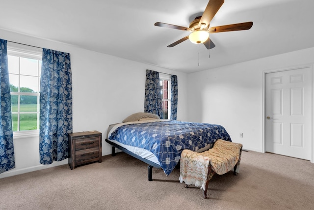 6685 Lynchburg Rd, Winchester, TN 37398 - carpeted bedroom with multiple windows and a ceiling fan