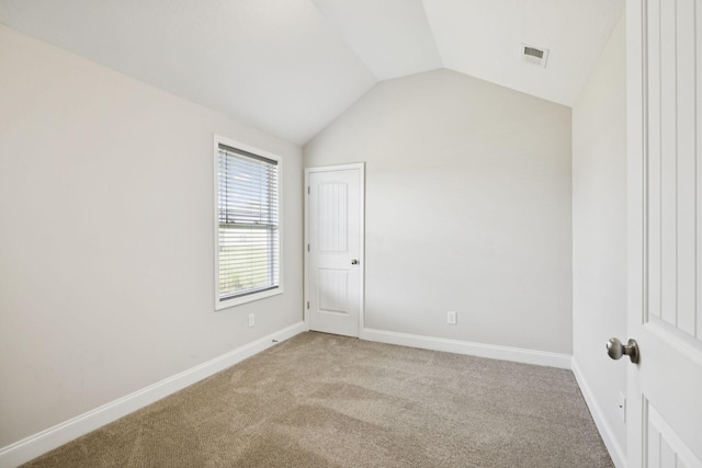 2237 Pathfinder Dr, Murfreesboro, TN 37127 - carpeted empty room featuring vaulted ceiling and baseboards