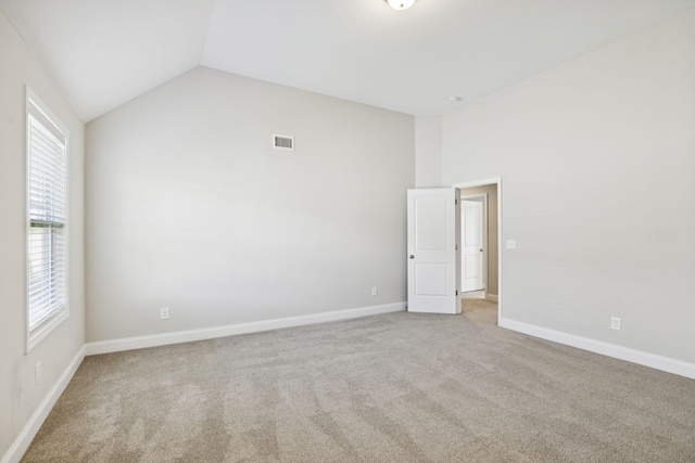 2237 Pathfinder Dr, Murfreesboro, TN 37127 - carpeted spare room featuring lofted ceiling and baseboards