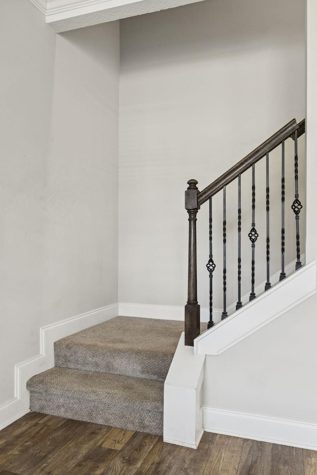 2237 Pathfinder Dr, Murfreesboro, TN 37127 - staircase with wood finished floors and baseboards