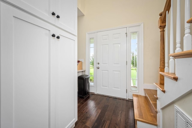 702 John Windrow Rd, Eagleville, TN 37060 - foyer entrance featuring dark wood-style flooring and stairs