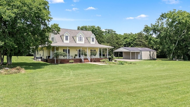 702 John Windrow Rd, Eagleville, TN 37060 - farmhouse inspired home with a porch, a front yard, and crawl space