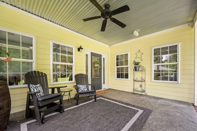 702 John Windrow Rd, Eagleville, TN 37060 - view of patio with a ceiling fan