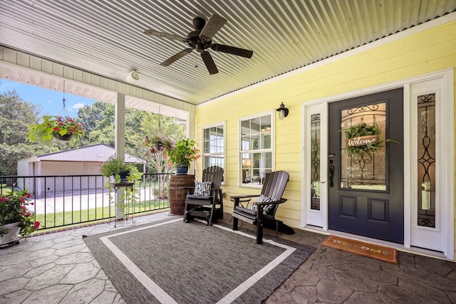 702 John Windrow Rd, Eagleville, TN 37060 - sunroom / solarium featuring a ceiling fan and plenty of natural light