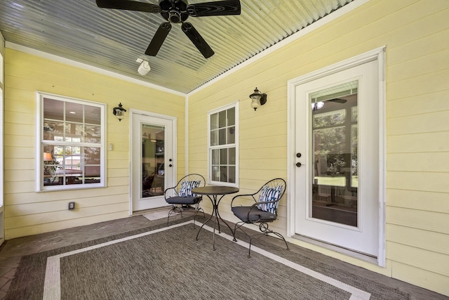 702 John Windrow Rd, Eagleville, TN 37060 - porch with a ceiling fan