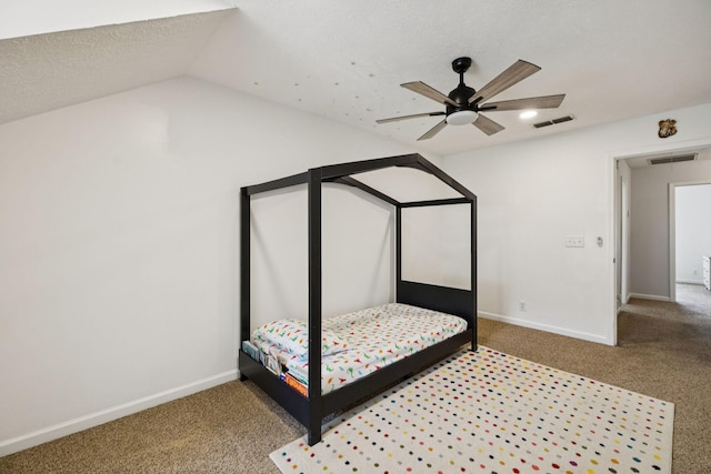 4826 Chelanie Cir, Murfreesboro, TN 37129 - bedroom featuring carpet floors, a ceiling fan, lofted ceiling, and attic access