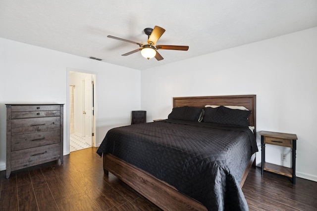 4826 Chelanie Cir, Murfreesboro, TN 37129 - bedroom with wood finished floors, ceiling fan, and ensuite bath