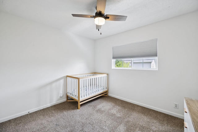 4826 Chelanie Cir, Murfreesboro, TN 37129 - unfurnished bedroom with carpet floors, a crib, and a ceiling fan