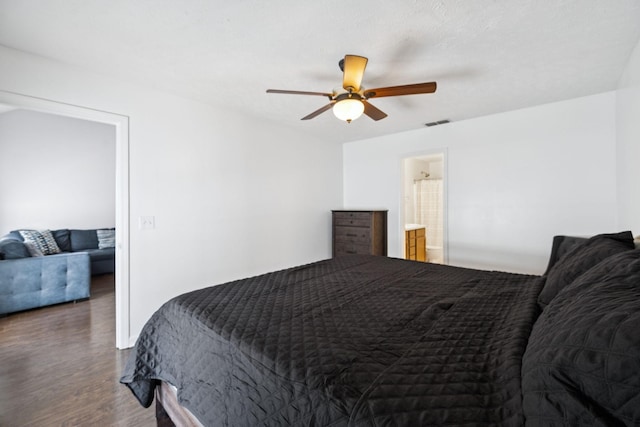 4826 Chelanie Cir, Murfreesboro, TN 37129 - bedroom with wood finished floors and a ceiling fan