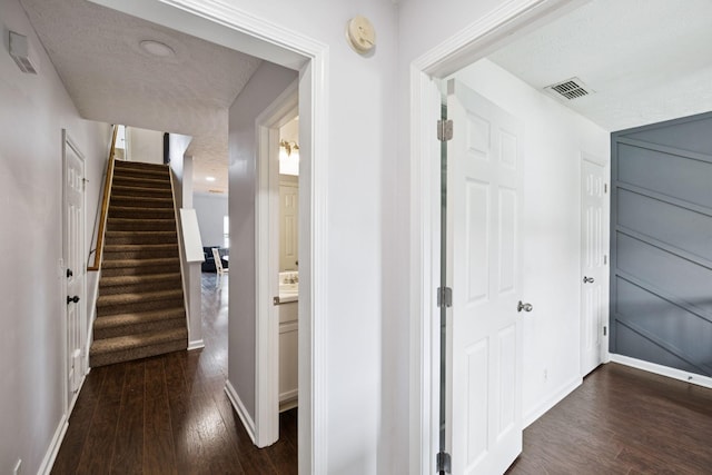 4826 Chelanie Cir, Murfreesboro, TN 37129 - hallway featuring dark wood-style flooring and stairs