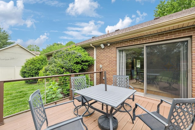 2261 High Meadow Dr, Murfreesboro, TN 37129 - wooden deck featuring outdoor dining space