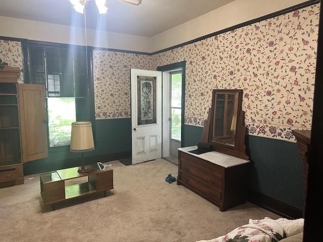 103 Cowan St W, Cowan, TN 37318 - bedroom featuring wallpapered walls and carpet flooring