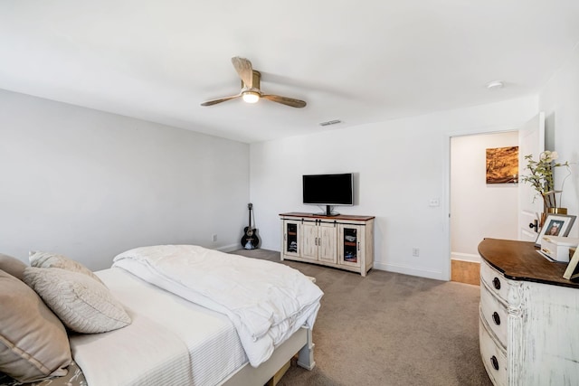 3612 Shady Forest Dr, Murfreesboro, TN 37128 - bedroom with light colored carpet and ceiling fan