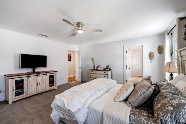 3612 Shady Forest Dr, Murfreesboro, TN 37128 - carpeted bedroom featuring ceiling fan and baseboards