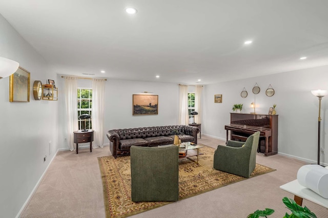 720 N Wickshire Way, Brentwood, TN 37027 - living room featuring carpet flooring, plenty of natural light, and recessed lighting