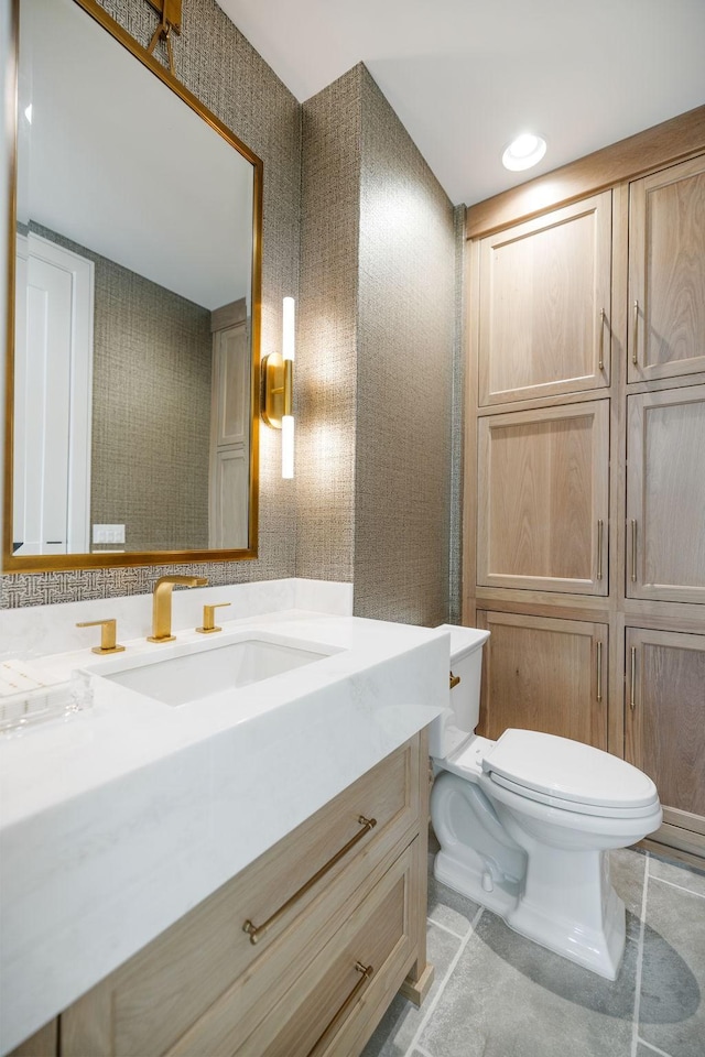 8524 Heirloom Blvd, College Grove, TN 37046 - bathroom with vanity and tile patterned floors