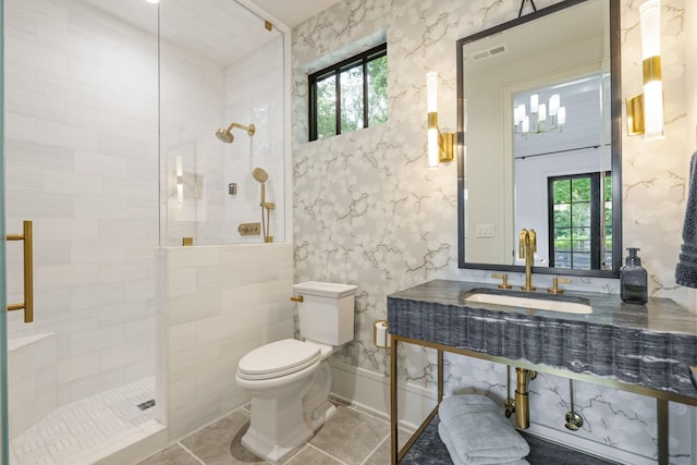 8524 Heirloom Blvd, College Grove, TN 37046 - bathroom featuring a tile shower and tile patterned flooring