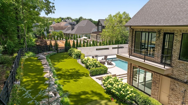 8524 Heirloom Blvd, College Grove, TN 37046 - view of pool with a fenced backyard, a patio, and a residential view