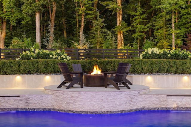 8524 Heirloom Blvd, College Grove, TN 37046 - view of pool featuring an outdoor fire pit and a patio area
