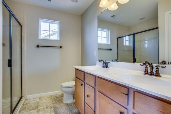 107 Clavie Crew Ln, Spring Hill, TN 37174 - full bathroom featuring double vanity and a shower with shower door