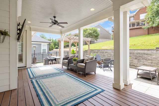 212 Rich Cir, Franklin, TN 37064 - deck with a pergola and ceiling fan