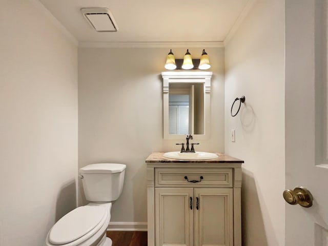1002 E Northfield Blvd Unit H104, Murfreesboro, TN 37130 - bathroom featuring crown molding, vanity, and wood finished floors