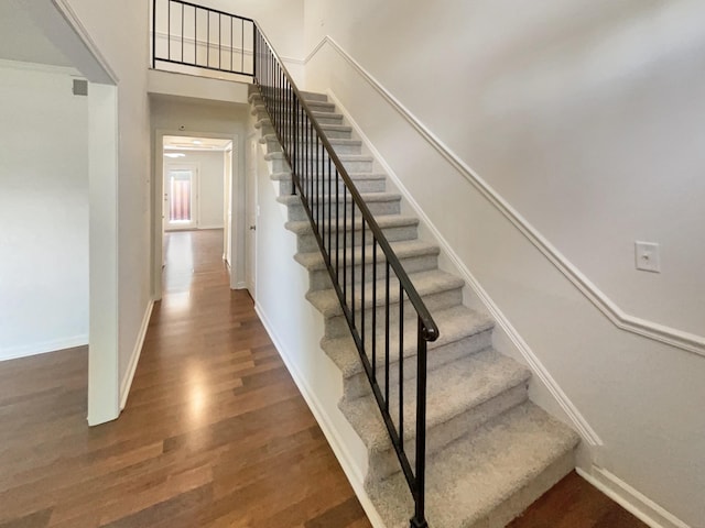 1002 E Northfield Blvd Unit H104, Murfreesboro, TN 37130 - stairway featuring wood finished floors and baseboards