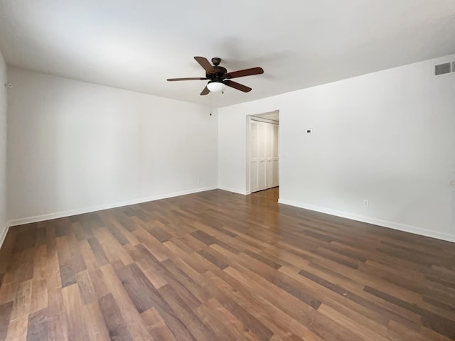 1002 E Northfield Blvd Unit H104, Murfreesboro, TN 37130 - spare room with dark wood finished floors and ceiling fan