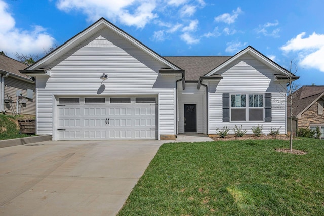 209 E Quail Hollow Way, Dickson, TN 37055 - ranch-style home featuring an attached garage, concrete driveway, and a front yard