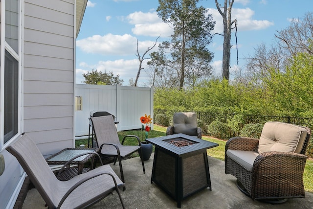 3225 Brookberry Ln, Murfreesboro, TN 37129 - view of patio featuring an outdoor fire pit