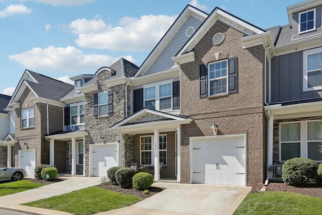 3225 Brookberry Ln, Murfreesboro, TN 37129 - craftsman-style house featuring a garage, concrete driveway, and stone siding