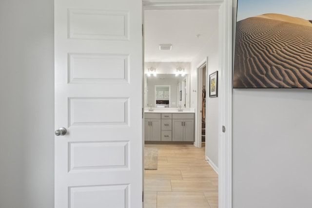 3225 Brookberry Ln, Murfreesboro, TN 37129 - hall with light wood-type flooring and a sink