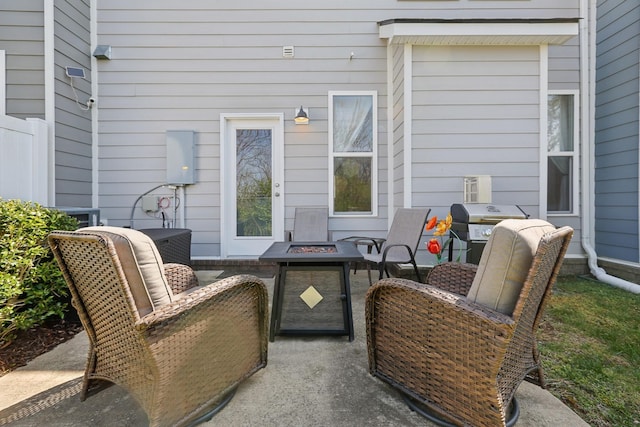 3225 Brookberry Ln, Murfreesboro, TN 37129 - view of patio with an outdoor fire pit and a grill