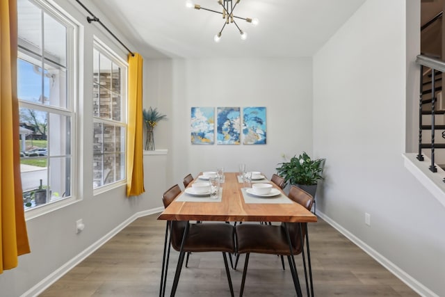 3225 Brookberry Ln, Murfreesboro, TN 37129 - dining area with a chandelier and wood finished floors