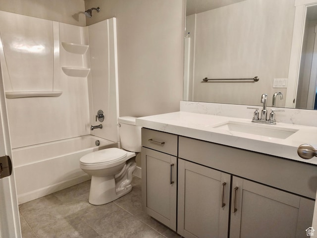 9786 N Aaron Ave E Unit 221, Eagle Mountain, UT 84005 - full bathroom with tile patterned flooring, toilet, bathtub / shower combination, and vanity